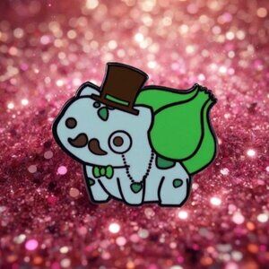 Pokemon Gentlemen Bulbasaur Enamel Pin - Refined Collectible